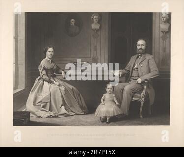 Tenente Generale Thomas J. Jackson e la sua Famiglia ("Stonewall Jackson"), 1866. Foto Stock