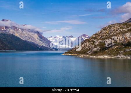 Rendu Glacier nel Glacier Bay National Park in Alaska Inside Passage. Foto Stock