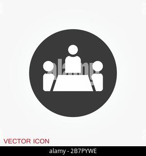 Icona del vettore riunioni. Icone Di Gestione E Risorse Umane Illustrazione Vettoriale