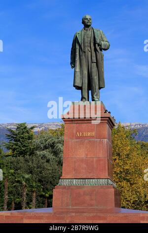 Monumento a Lenin, Yalta, Crimea, Ucraina, Europa orientale Foto Stock