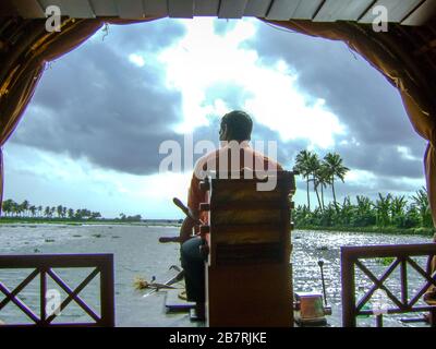 Famose backwaters di Alleppey aka alappuzha in Kerala, India Foto Stock