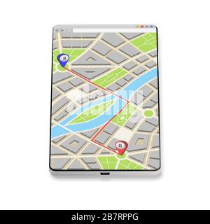 Telefono cellulare/smartphone 3D - informazioni GPS/navigazione Foto Stock