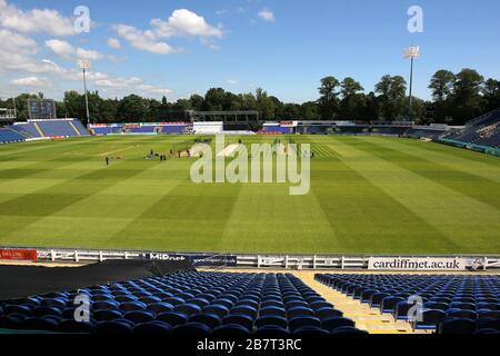 Vista generale dello stadio SSE SWALEC prima dell'inizio del gioco Foto Stock