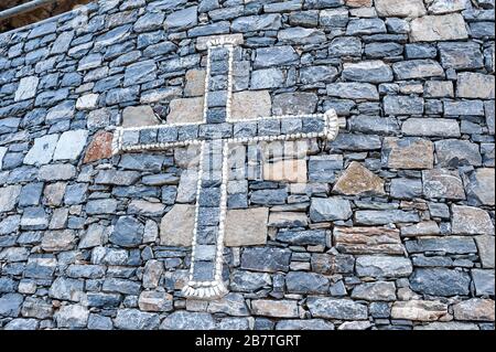 Agios Nikolaos chiesa in Kotsifou Canyon, Creta, Grecia Foto Stock