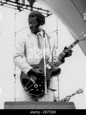 Chuck Berry, Capital Jazz Festival, Londra, 1979. Foto Stock