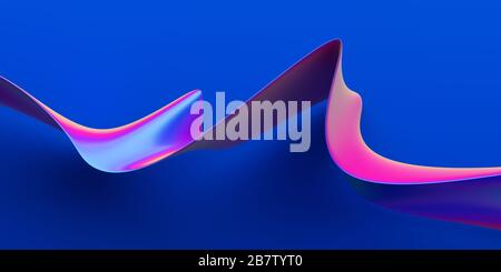 Illustrazione con rendering 3d astratto, design di sfondo moderno Foto Stock