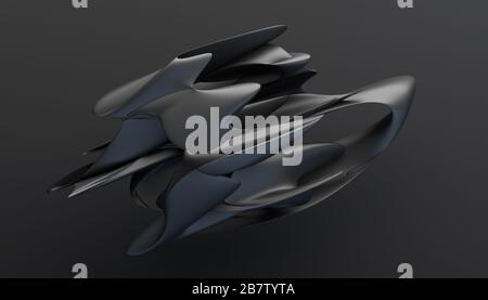 Illustrazione con rendering 3d astratto, design di sfondo moderno Foto Stock