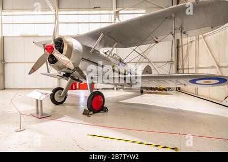 Gloster Gladiator 1, Museo RAF, Cosford Foto Stock