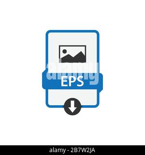 Immagine vettoriale formato file di download EPS. Vettore grafico disegno piatto icona file EPS Illustrazione Vettoriale
