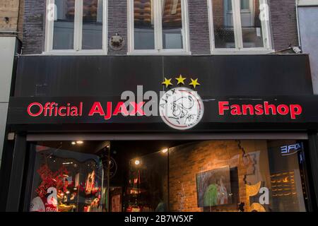 Ufficiale Ajax Fan Shop ad Amsterdam Paesi Bassi 2019 Foto Stock