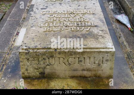 Winston Churchill grave Foto Stock