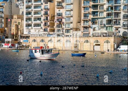 St Julian's Bay, Malta Foto Stock