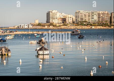 St Julian's Bay, Malta Foto Stock