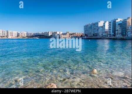 St Julian's Bay, Malta Foto Stock