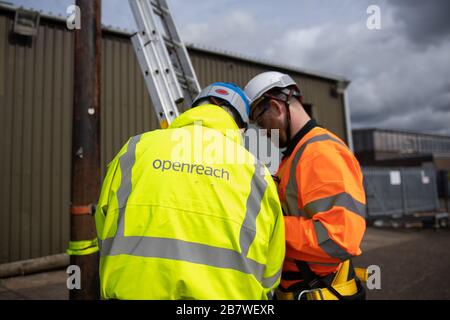 Openreach progetta il centro di formazione Openreach di Peterborough Foto Stock