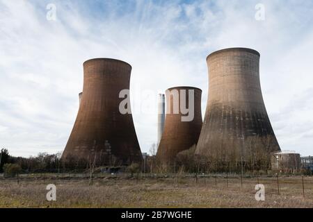 Centrale elettrica Cooling Towers Rugeley Foto Stock