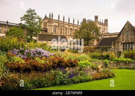 Christ Church Meadows all'Università di Oxford, Inghilterra. Foto Stock