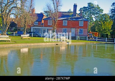 Goudhurst, Stagno del villaggio, Kent, Foto Stock