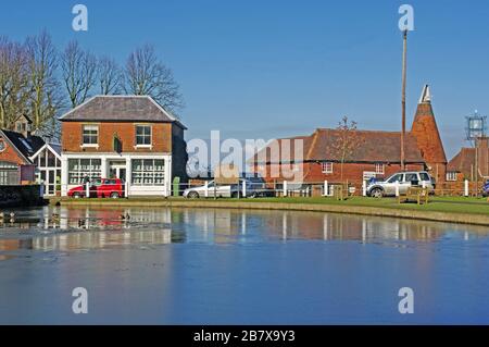 Goudhurst, Stagno del villaggio, Kent, Foto Stock