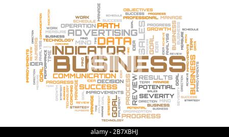 Concetto di business word cloud su sfondo bianco Foto Stock