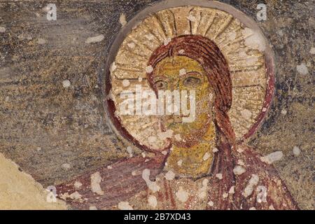 Pittura medievale (12/13 ° secolo) - Atrium di Ansperto - Basilica di Sant'Ambrogio - Milano Foto Stock