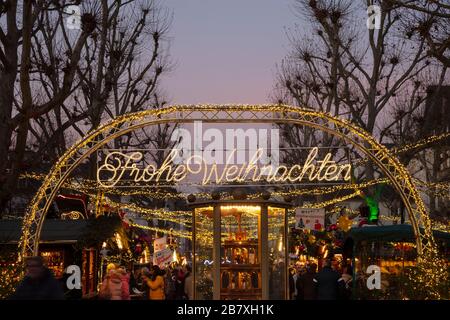 Mercatino di Natale, Limburg an der Lahn, Hesse, Germania, Europa Foto Stock