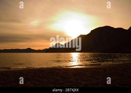 Tramonto a Cartagena, Murcia, Spagna Foto Stock