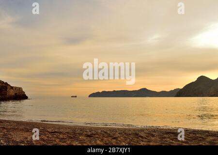 Tramonto a Cartagena, Murcia, Spagna Foto Stock