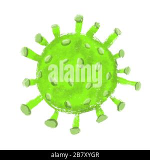 Segni attenzione coronavirus. Arrestare il coronavirus. Focolaio di coronavirus. Foto Stock