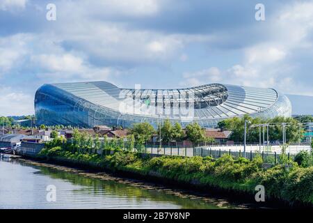 Dublino, Irlanda, Giugno 2018 Aviva Stadium è uno stadio sportivo situato su Lansdowne Road a Dublino con una capacità di 51700 spettatori Foto Stock