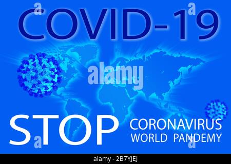 Illustrazione 3D coronavirus cinese COVID-19 COVID-19 SARS, virus 2020 , MERS-cov , virus cinese 2019-nCoV. Illustrazione 3D Foto Stock