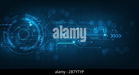 Funzionamento di sistemi digitali che trasferiscono dati. Illustrazione Vettoriale