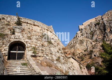 Nauplia. Penisola del Peleponese. Golfo Argolico. Mare di Egean, Mediterraneo. Grecia (Hellas), Europa. Foto Stock