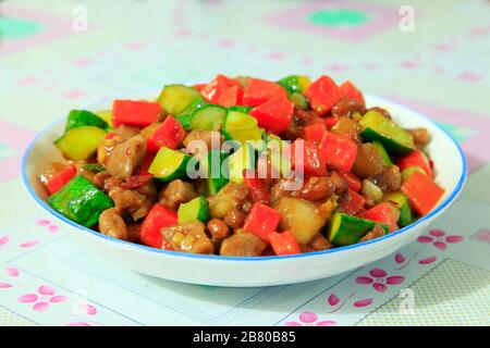 Cibo cinese, pollo Kung pao Foto Stock
