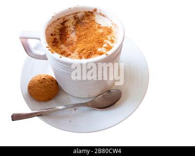 Sahlep o Salep tradizionale turco bevanda invernale con cannella. Cibo e bevande di sottofondo texture. Foto Stock
