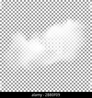 illustrazione di nuvole bianche realistiche con trasparenza nel file vettoriale Illustrazione Vettoriale