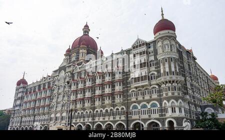 India, Mumbai - Dicembre 22 2019 - la facciata dell'hotel Taj Mahal Palace Foto Stock