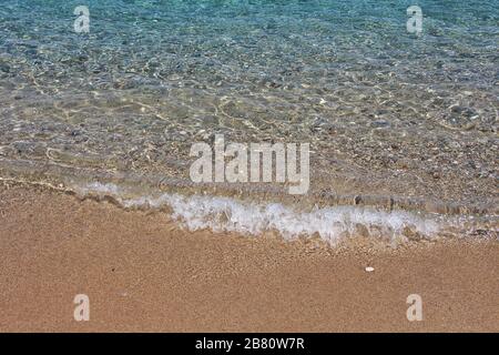 Dettagli cristallini a Cala Luna in Sardegna. Foto Stock