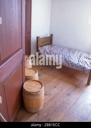 Interno del luogo di nascita di John Adams in Quincy Massachusetts Foto Stock