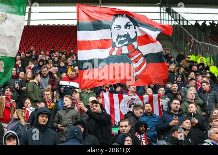 Utrecht - FC Utrecht - Sparta , Calcio , Stagione 2019/2020 , Eredivisie , Stadion Galgenwaard , 08-03-2020, Sparta Supporters Foto Stock