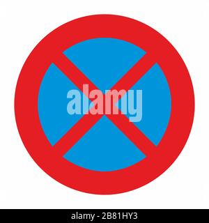 Segnali stradali di arresto e parcheggio non disponibili Illustrazione Vettoriale