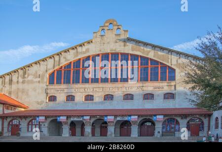 Il vecchio cowtown coliseum e lo stadio rodeo nel distretto di magazzino di Fort Worth Texas Foto Stock