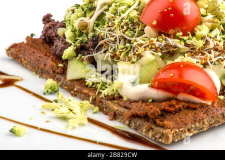 pizza vegan Foto Stock