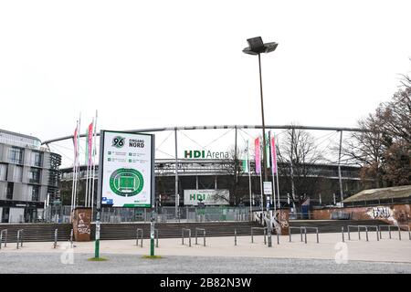 HDI Arena di Hannover 96esima GES/vita quotidiana ad Hannover durante la crisi della corona, 19.03.2020 GES/vita quotidiana durante la crisi della corona ad Hannover, Germay. 03/19/2020 | utilizzo in tutto il mondo Foto Stock