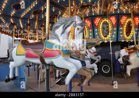 Giro a giostra presso la Canadian National Exhibition di Toronto, Ontario, Canada. Foto Stock