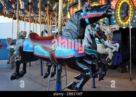 Giro a giostra presso la Canadian National Exhibition di Toronto, Ontario, Canada. Foto Stock