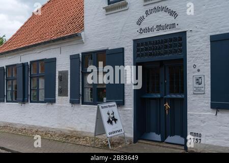 Hebbel-Museum, drammaturgo e scrittore Friedrich Hebbel (1813-1863), nato a Wesselburen, Dithmarschen, Schleswig-Holstein, Germania del Nord, Europa Foto Stock