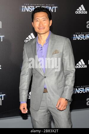 ***FILE PHOTO*** Daniel Dae Kim Prove positive per Coronavirus. New York, NY-MARZO 16: Daniel Dae Kim partecipa alla prima "The Divergent Series: Insurgent" di New York al Ziegfeld Theatre il 16 marzo 2015 a New York. Credito: John Palmer/MediaPunch Foto Stock