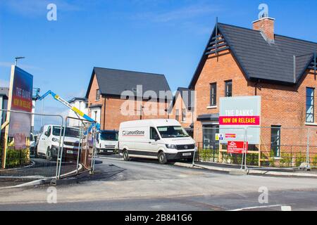 19 marzo 2010 il complesso di edifici di lusso Banks consiste in alloggi di lusso sulla Groomsport Road bangor Irlanda del Nord Foto Stock