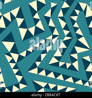 motivo a righe curve vintage senza cuciture Illustrazione Vettoriale